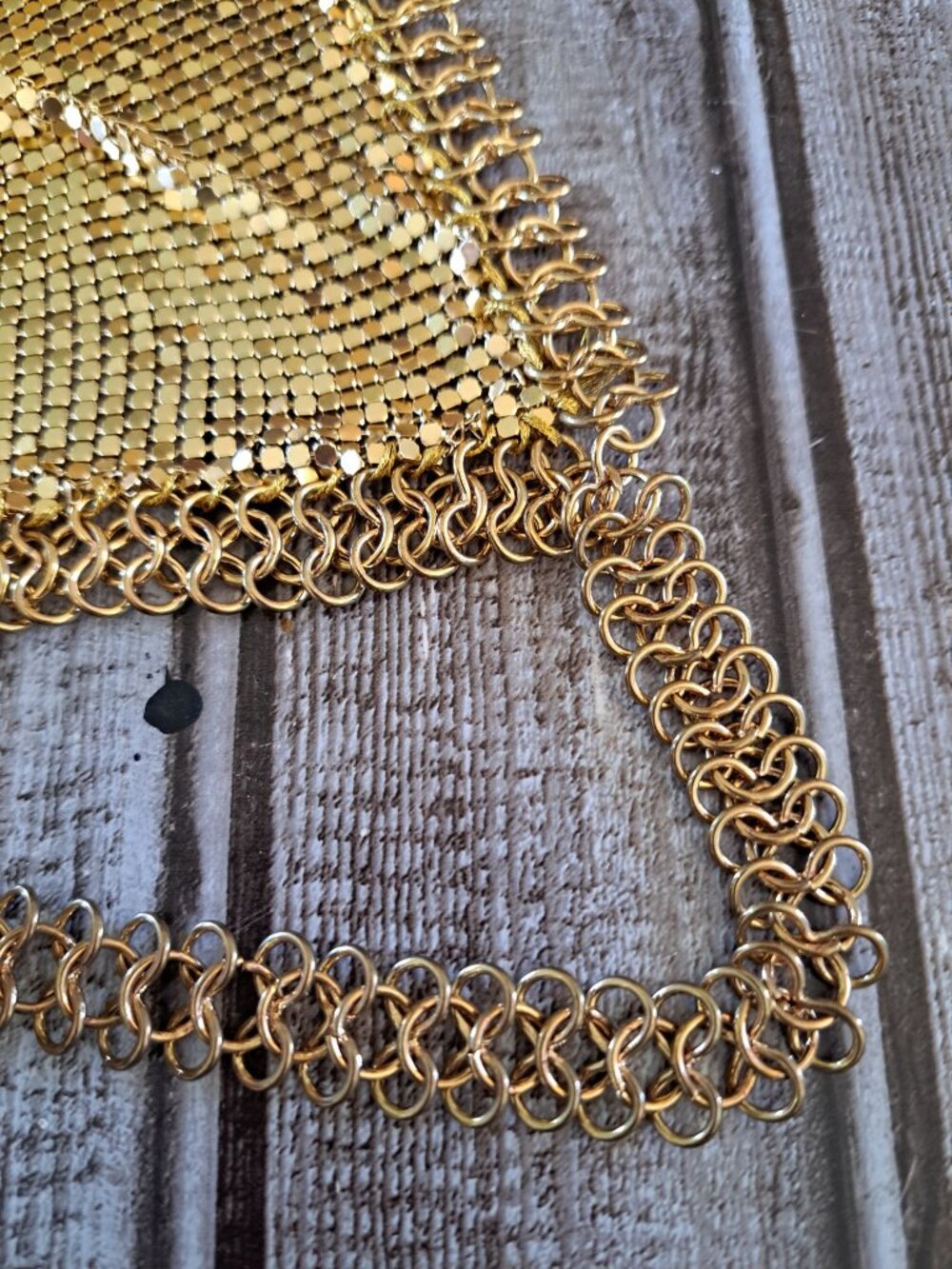 Hazel & Olive Gold Metal Mesh Halter Top Chain Party Gypsy Coachella S - Picture 2 of 9